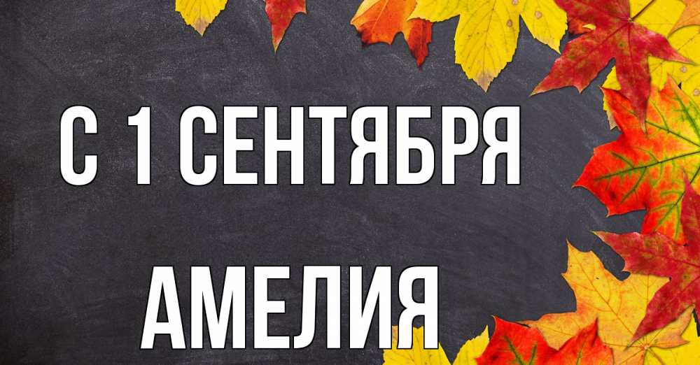 Открытка на каждый день с именем, Амелия С 1 сентября с днем знаний Прикольная открытка с пожеланием онлайн скачать бесплатно 