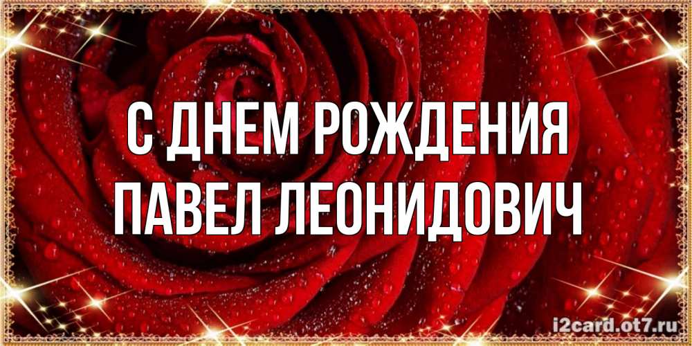 Открытка на каждый день с именем, Павел-леонидович С днем рождения роса на розе блестящая в лучах солнца Прикольная открытка с пожеланием онлайн скачать бесплатно 