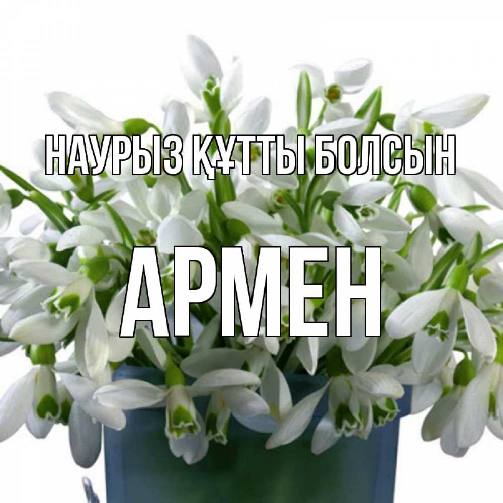 Открытка на каждый день с именем, Армен Наурыз құтты болсын цветы к наурызу Прикольная открытка с пожеланием онлайн скачать бесплатно 