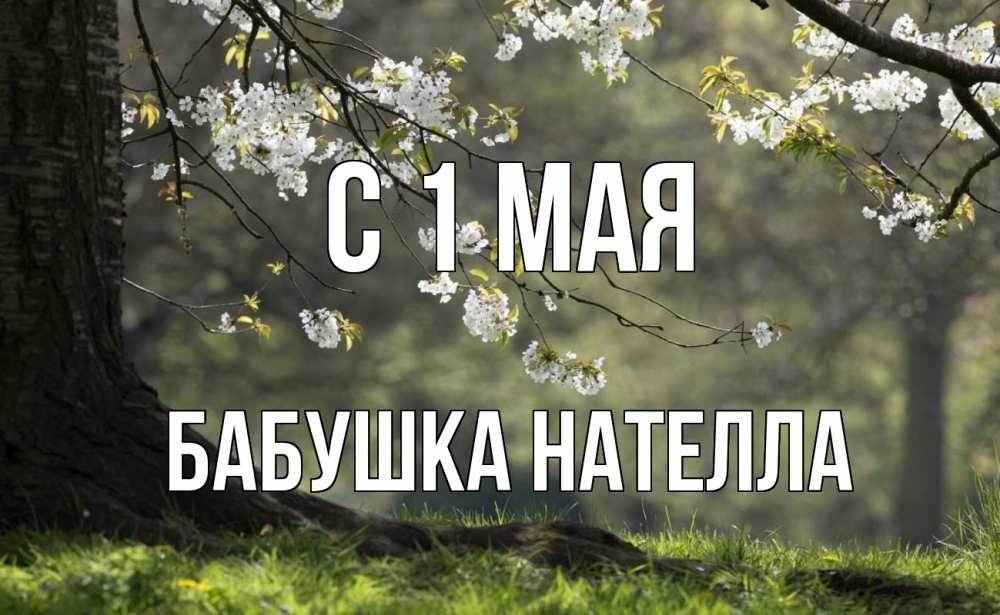 Открытка на каждый день с именем, Бабушка-Нателла С 1 мая С 1 мая Прикольная открытка с пожеланием онлайн скачать бесплатно 