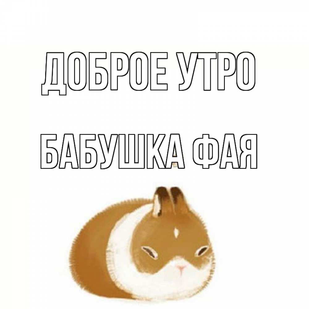 Открытка на каждый день с именем, Бабушка-Фая Доброе утро хорошего утречка Прикольная открытка с пожеланием онлайн скачать бесплатно 
