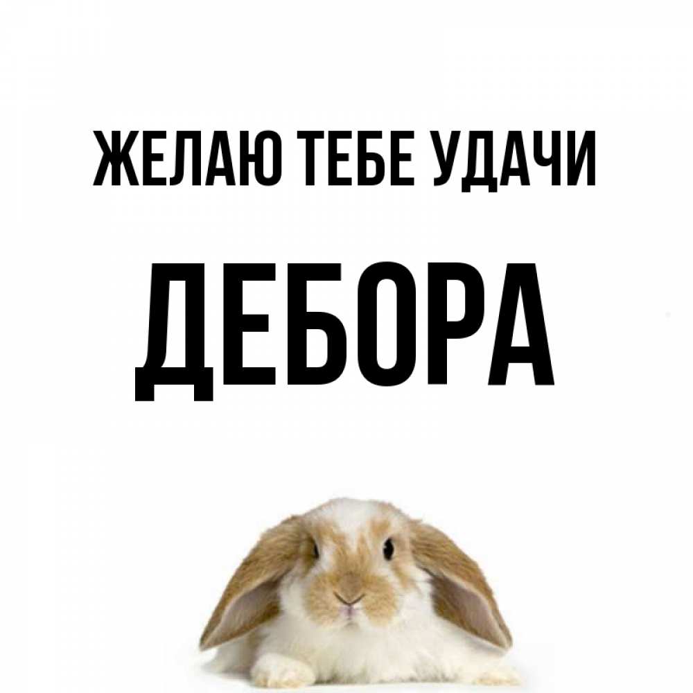 Открытка на каждый день с именем, Дебора Желаю тебе удачи открытки с произвольным текстом который можно вставить в открытку и создать ее самостоятельно бесплатно онлайн Прикольная открытка с пожеланием онлайн скачать бесплатно 