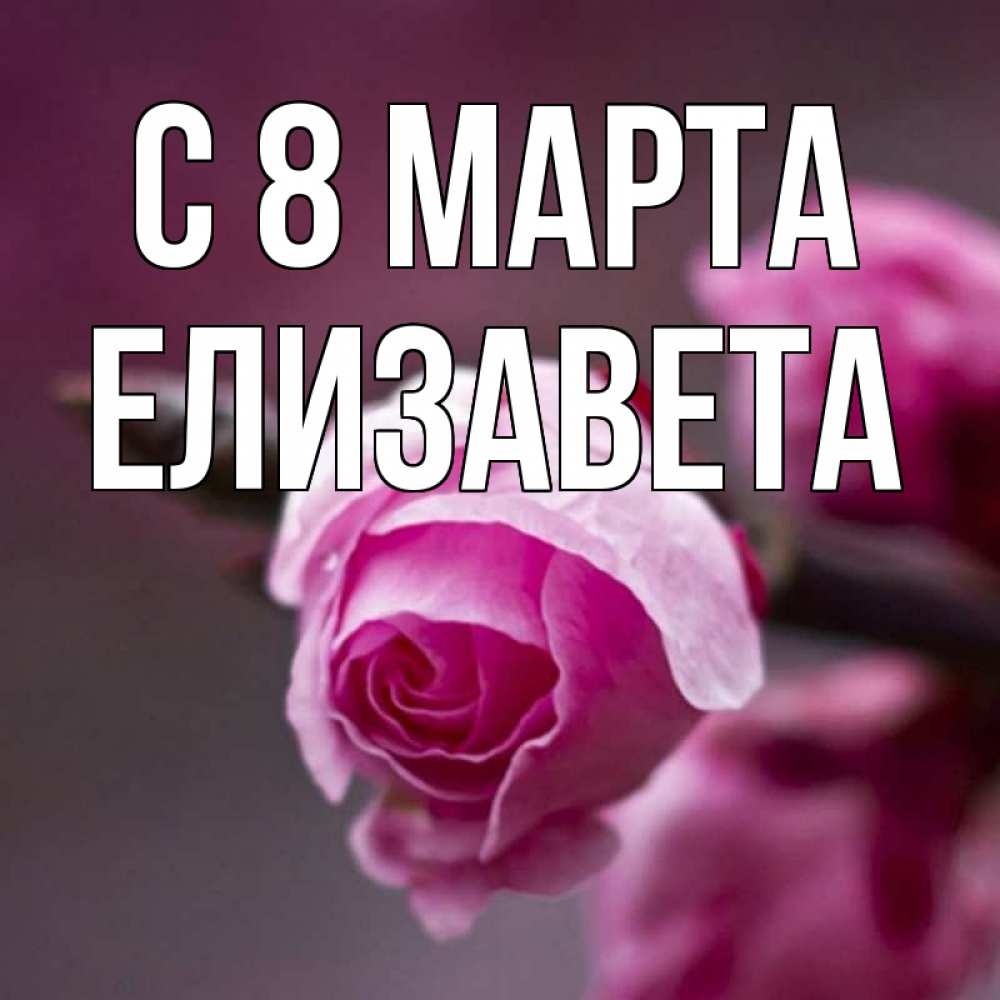 Открытка на каждый день с именем, Елизавета С 8 МАРТА весна Прикольная открытка с пожеланием онлайн скачать бесплатно 