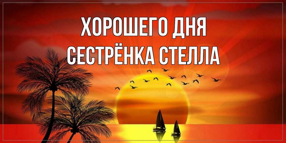 Открытка на каждый день с именем, Сестрёнка-Стелла Хорошего дня открытки с пожеланиями хорошего дня Прикольная открытка с пожеланием онлайн скачать бесплатно 