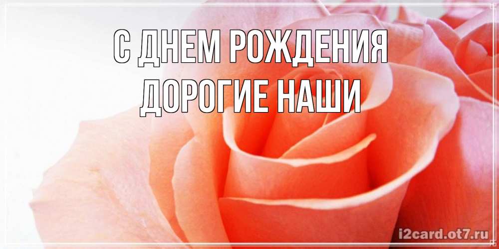 Открытка на каждый день с именем, Дорогие-наши С днем рождения розы для поздравления с днем рождения Прикольная открытка с пожеланием онлайн скачать бесплатно 