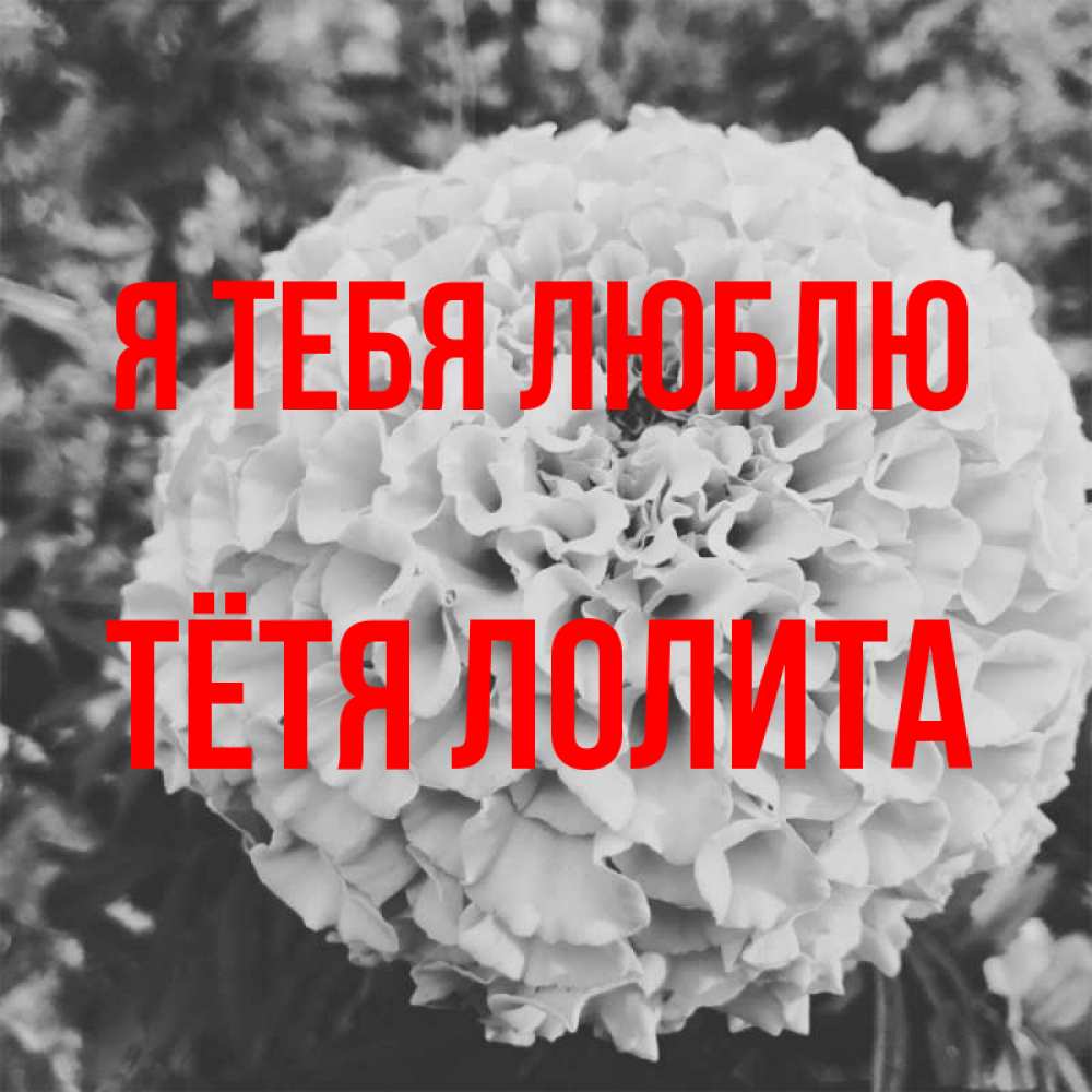 Открытка на каждый день с именем, Тётя-Лолита Я тебя люблю подпись Прикольная открытка с пожеланием онлайн скачать бесплатно 