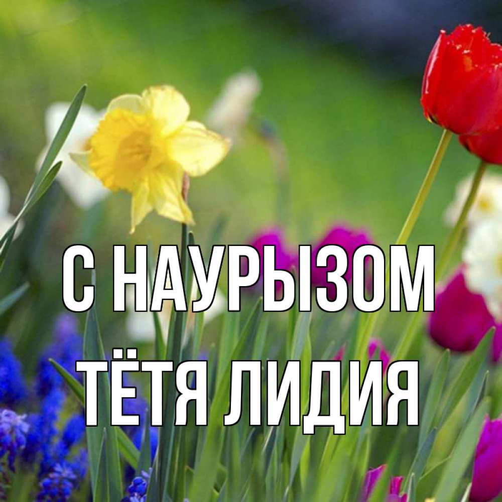 Открытка на каждый день с именем, Тётя-Лидия С наурызом праздник весны наурыз 3 Прикольная открытка с пожеланием онлайн скачать бесплатно 