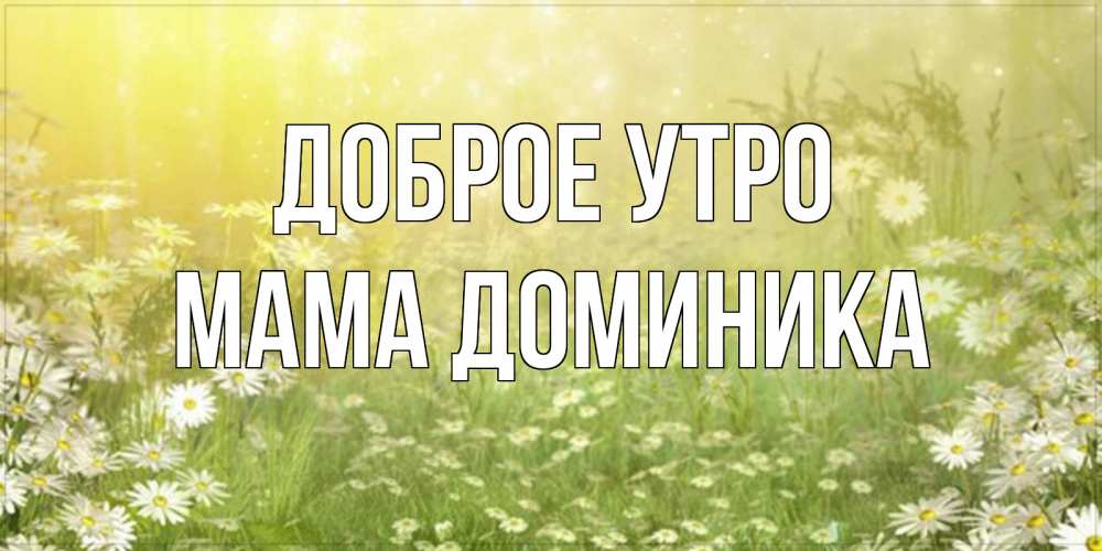 Открытка на каждый день с именем, Мама-Доминика Доброе утро доброе утро Прикольная открытка с пожеланием онлайн скачать бесплатно 