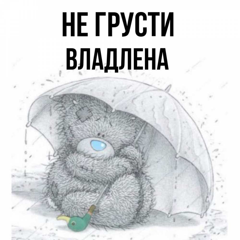 Открытка на каждый день с именем, Владлена Не грусти спасите мишку Тедди Прикольная открытка с пожеланием онлайн скачать бесплатно 