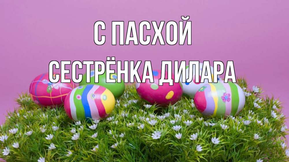 Открытка на каждый день с именем, Сестрёнка-Дилара С пасхой пасха Прикольная открытка с пожеланием онлайн скачать бесплатно 