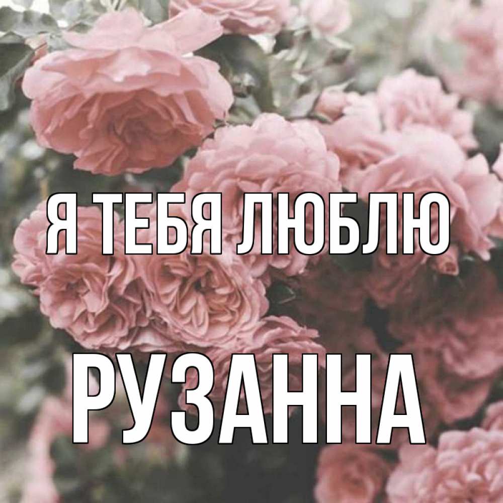 Открытка на каждый день с именем, Рузанна Я тебя люблю розы 3 Прикольная открытка с пожеланием онлайн скачать бесплатно 