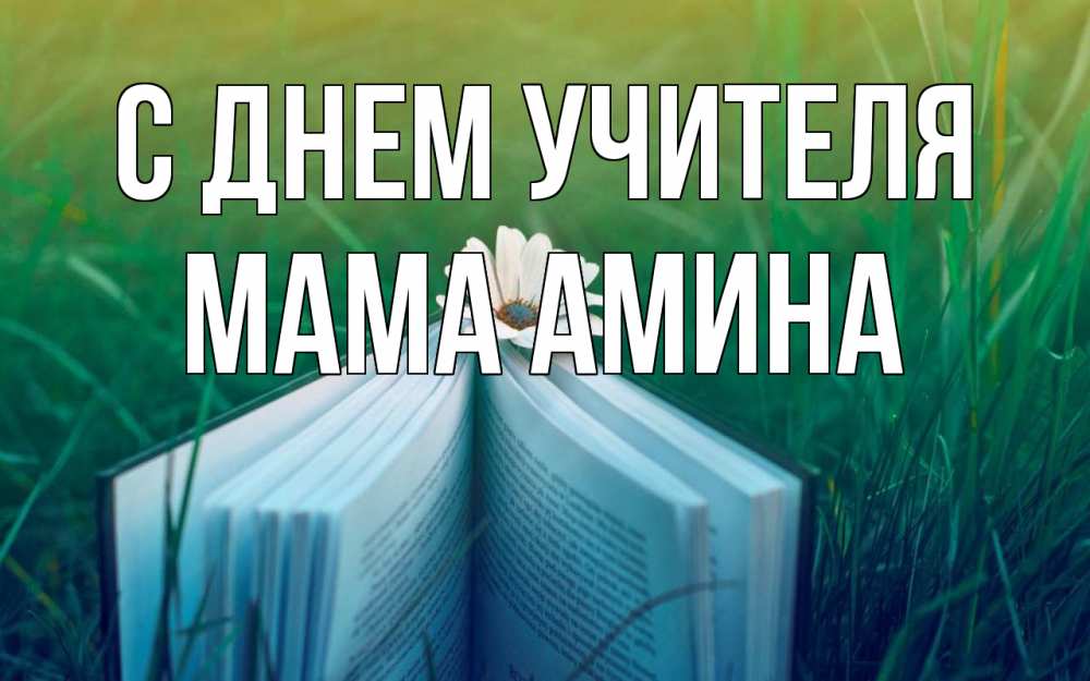 Открытка на каждый день с именем, Мама-Амина С днем учителя с днем учителя Прикольная открытка с пожеланием онлайн скачать бесплатно 