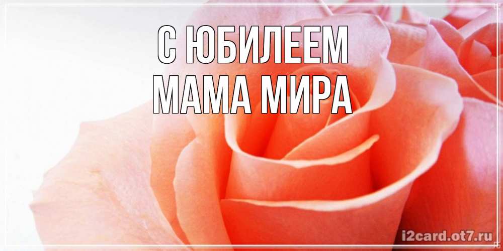 Открытка на каждый день с именем, Мама-Мира С юбилеем розы для поздравления с днем рождения Прикольная открытка с пожеланием онлайн скачать бесплатно 