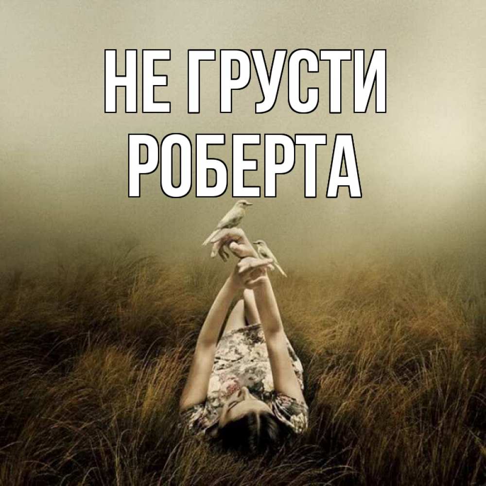 Открытка на каждый день с именем, Роберта Не грусти поле и туман Прикольная открытка с пожеланием онлайн скачать бесплатно 