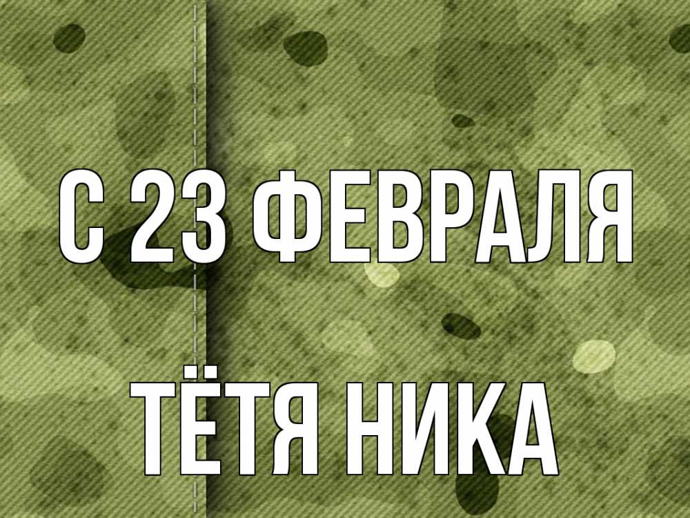Открытка на каждый день с именем, Тётя-Ника С 23 февраля 23 февраля Прикольная открытка с пожеланием онлайн скачать бесплатно 