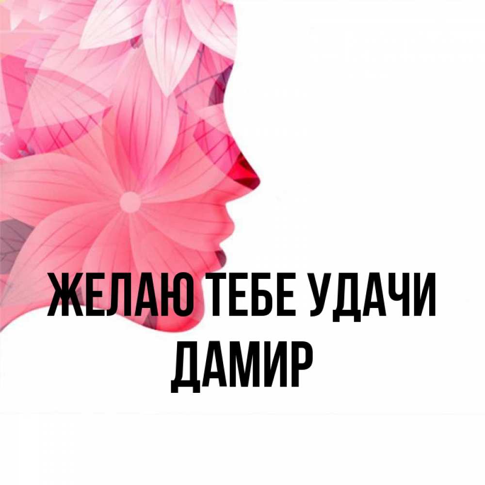 Открытка на каждый день с именем, Дамир Желаю тебе удачи на удачу Прикольная открытка с пожеланием онлайн скачать бесплатно 