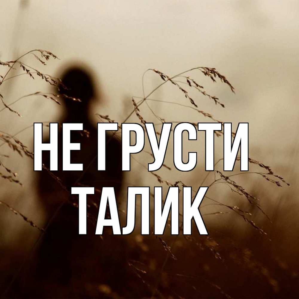 Открытка на каждый день с именем, Талик Не грусти грусть Прикольная открытка с пожеланием онлайн скачать бесплатно 