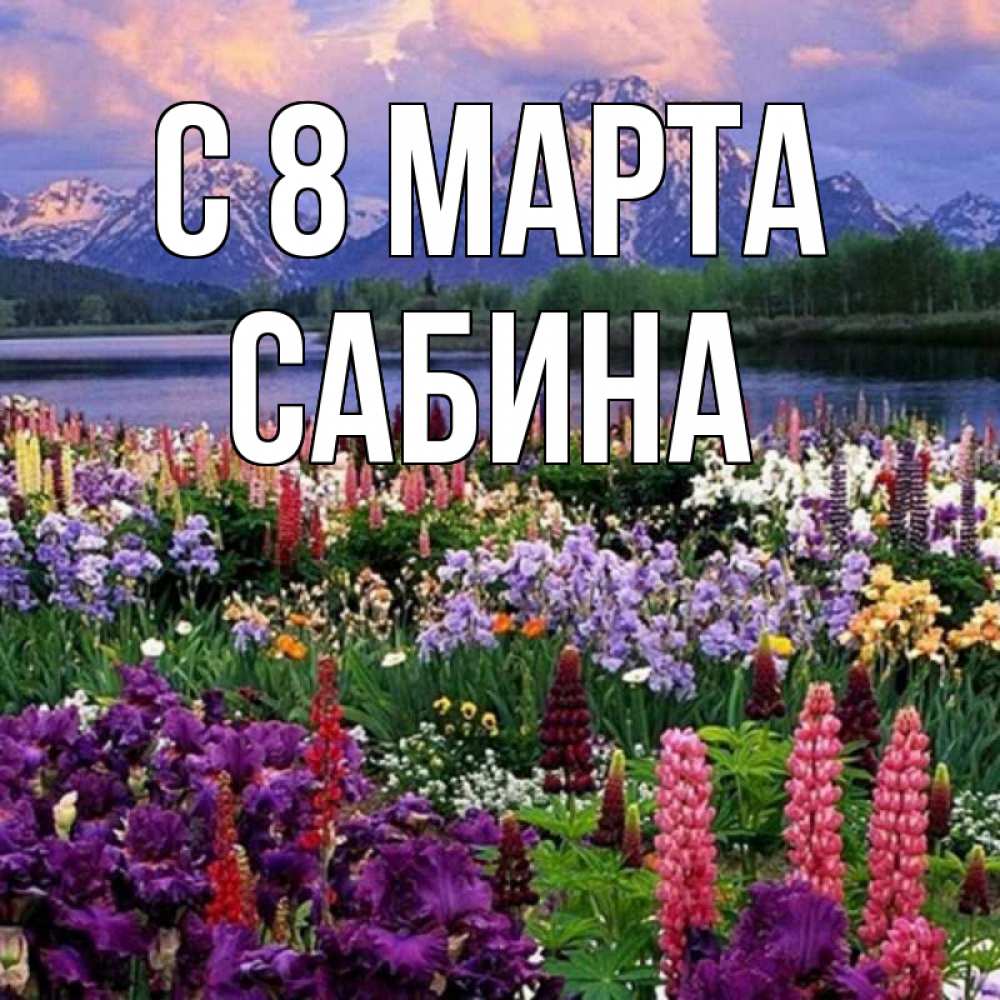 Открытка на каждый день с именем, Сабина С 8 МАРТА международный женский день Прикольная открытка с пожеланием онлайн скачать бесплатно 