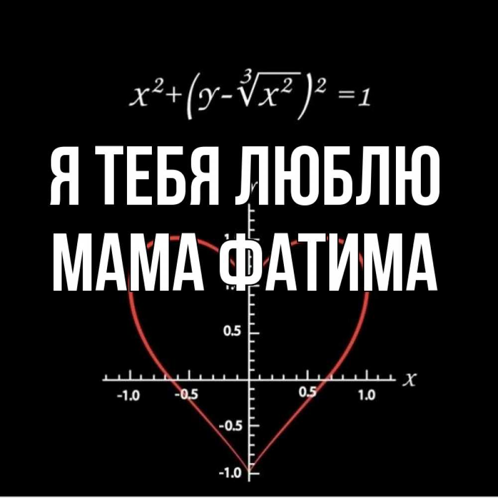 Открытка на каждый день с именем, Мама-Фатима Я тебя люблю сердечная формула Прикольная открытка с пожеланием онлайн скачать бесплатно 