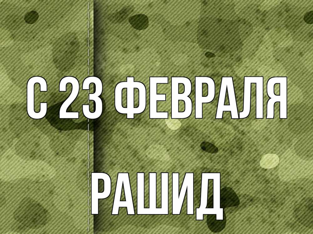 Открытка на каждый день с именем, Рашид С 23 февраля 23 февраля Прикольная открытка с пожеланием онлайн скачать бесплатно 