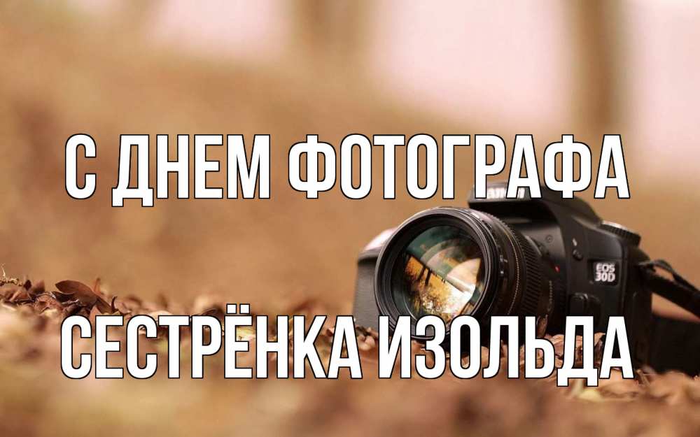 Открытка на каждый день с именем, Сестрёнка-Изольда С днем фотографа с днем фотографа Прикольная открытка с пожеланием онлайн скачать бесплатно 