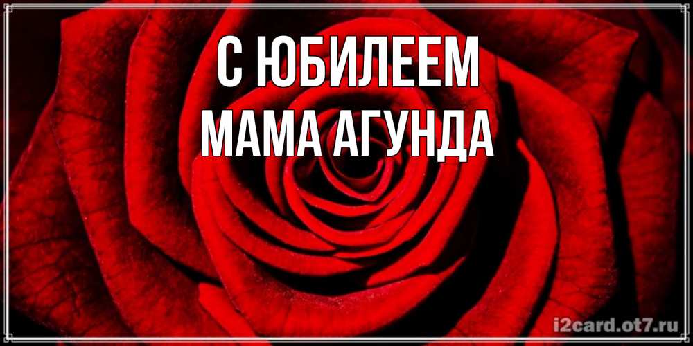 Открытка на каждый день с именем, Мама-Агунда С юбилеем алая роза Прикольная открытка с пожеланием онлайн скачать бесплатно 