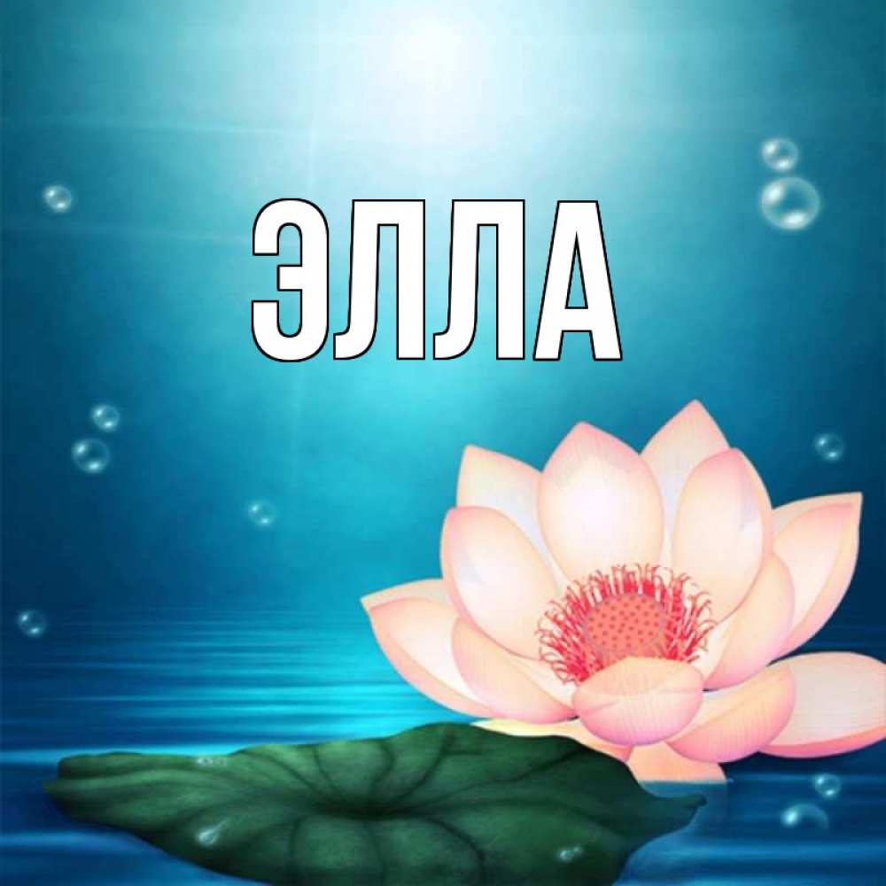 Открытка на каждый день с именем, Элла Главная кувшинка Прикольная открытка с пожеланием онлайн скачать бесплатно 