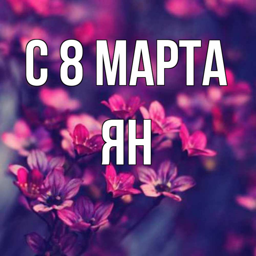 Открытка на каждый день с именем, Ян С 8 МАРТА небольшие цветы 1 Прикольная открытка с пожеланием онлайн скачать бесплатно 