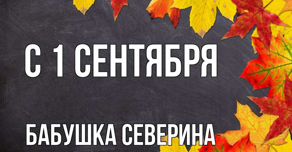 Открытка на каждый день с именем, Бабушка-Северина С 1 сентября с днем знаний Прикольная открытка с пожеланием онлайн скачать бесплатно 