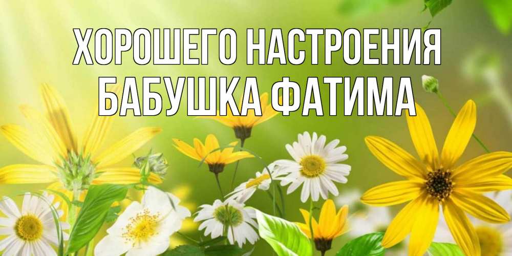 Открытка на каждый день с именем, Бабушка-Фатима Хорошего настроения цветы Прикольная открытка с пожеланием онлайн скачать бесплатно 