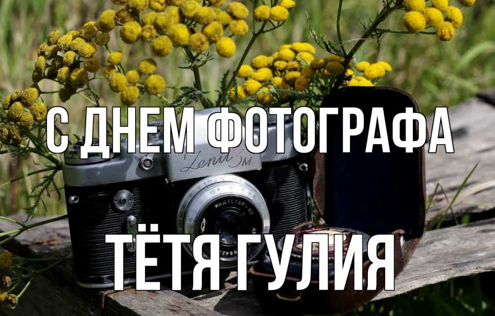 Открытка на каждый день с именем, Тётя-Гулия С днем фотографа с днем фотографа Прикольная открытка с пожеланием онлайн скачать бесплатно 