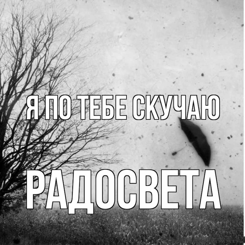 Открытка на каждый день с именем, Радосвета Я по тебе скучаю зонт летит Прикольная открытка с пожеланием онлайн скачать бесплатно 