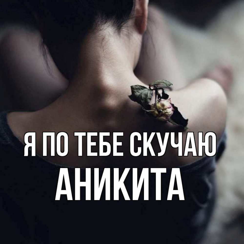 Открытка на каждый день с именем, Аникита Я по тебе скучаю засох цветок Прикольная открытка с пожеланием онлайн скачать бесплатно 