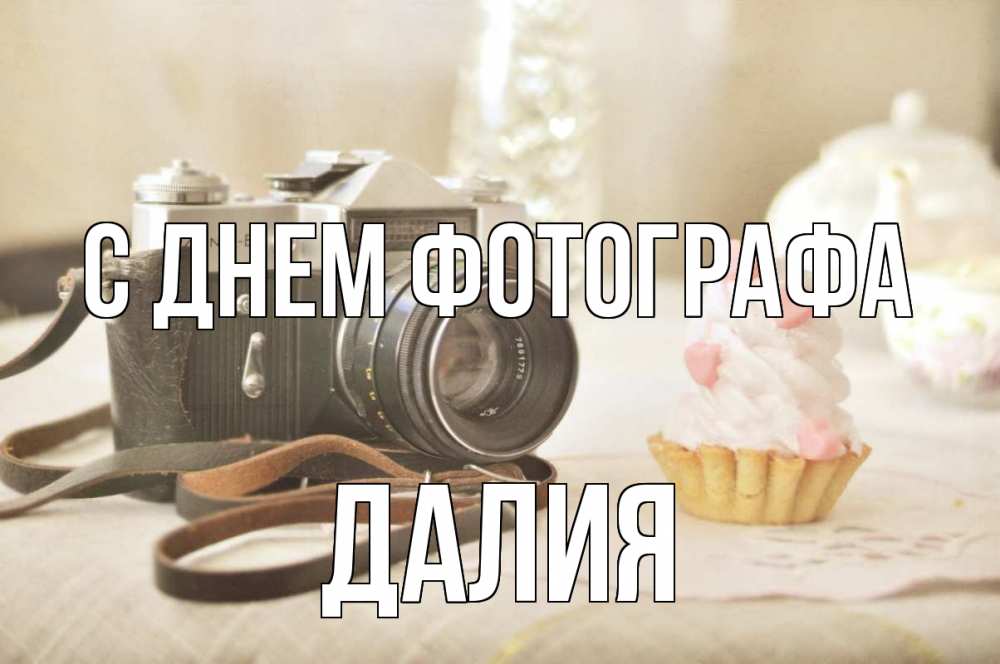 Открытка на каждый день с именем, Далия С днем фотографа с днем фотографа Прикольная открытка с пожеланием онлайн скачать бесплатно 