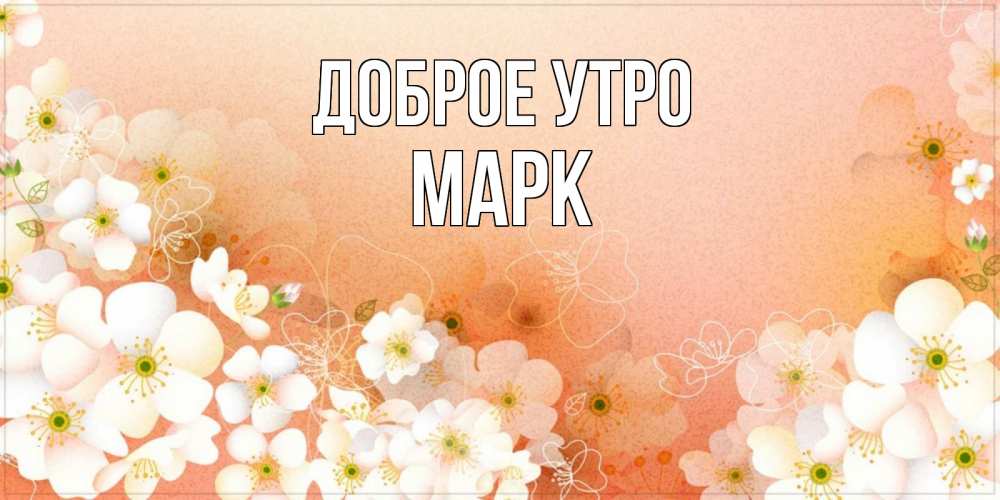 Открытка на каждый день с именем, Марк Доброе утро доброе утро с цветами Прикольная открытка с пожеланием онлайн скачать бесплатно 