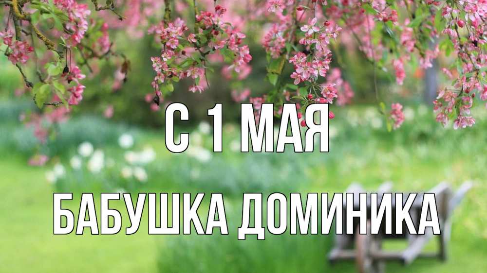 Открытка на каждый день с именем, Бабушка-Доминика С 1 мая С 1 мая Прикольная открытка с пожеланием онлайн скачать бесплатно 