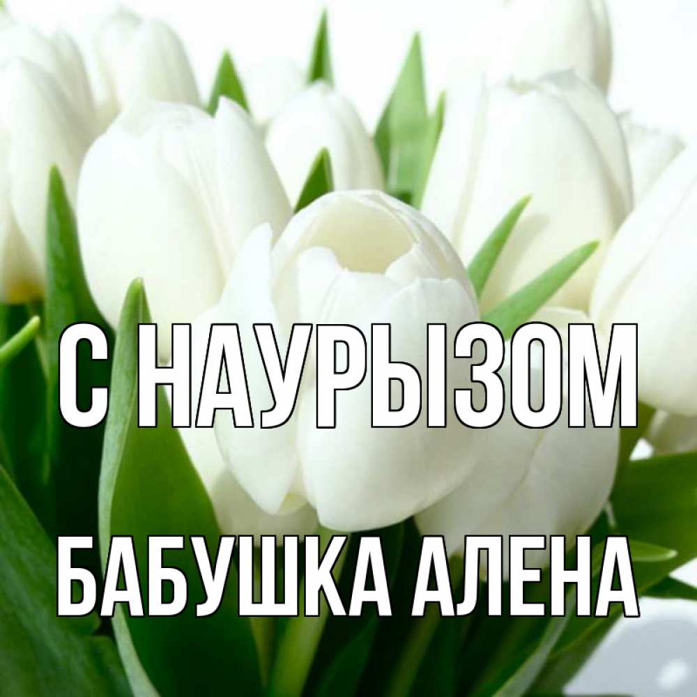 Открытка на каждый день с именем, Бабушка-Алена С наурызом цветы Прикольная открытка с пожеланием онлайн скачать бесплатно 