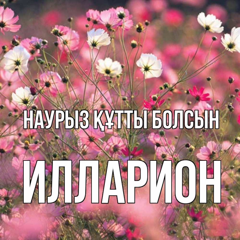 Открытка на каждый день с именем, Илларион Наурыз құтты болсын красиво 1 Прикольная открытка с пожеланием онлайн скачать бесплатно 
