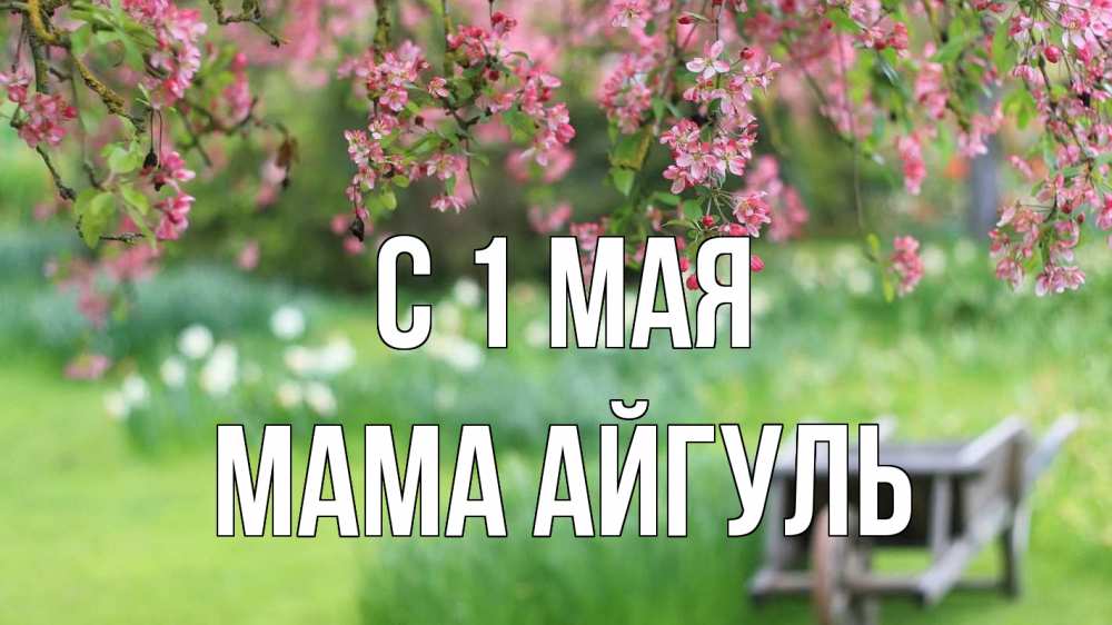 Открытка на каждый день с именем, Мама-Айгуль С 1 мая С 1 мая Прикольная открытка с пожеланием онлайн скачать бесплатно 
