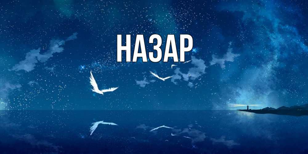 Открытка на каждый день с именем, Назар Главная птицы летят на фоне ночного неба Прикольная открытка с пожеланием онлайн скачать бесплатно 