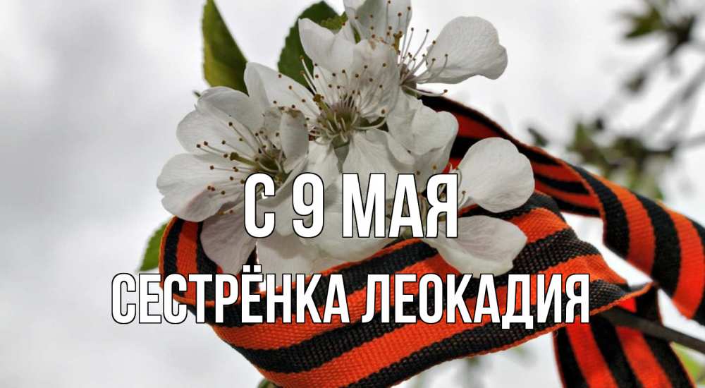 Открытка на каждый день с именем, Сестрёнка-Леокадия С 9 мая 9 мая Прикольная открытка с пожеланием онлайн скачать бесплатно 