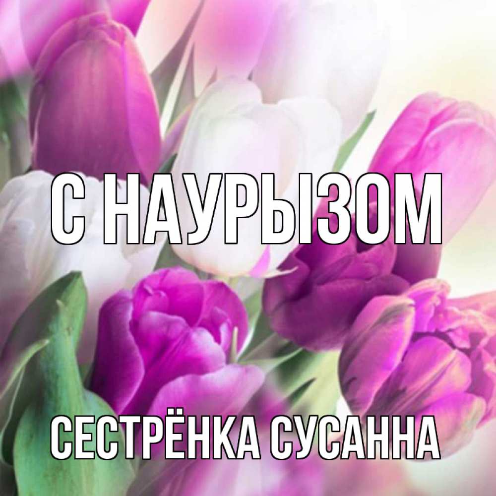 Открытка на каждый день с именем, Сестрёнка-Сусанна С наурызом весна 1 Прикольная открытка с пожеланием онлайн скачать бесплатно 