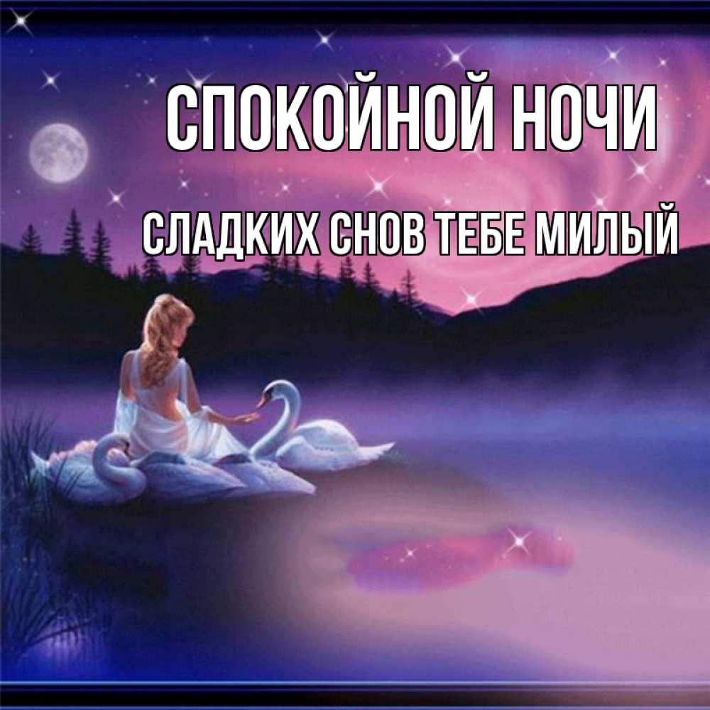 Картинка Спокойной ночи,  сладких снов тебе милый