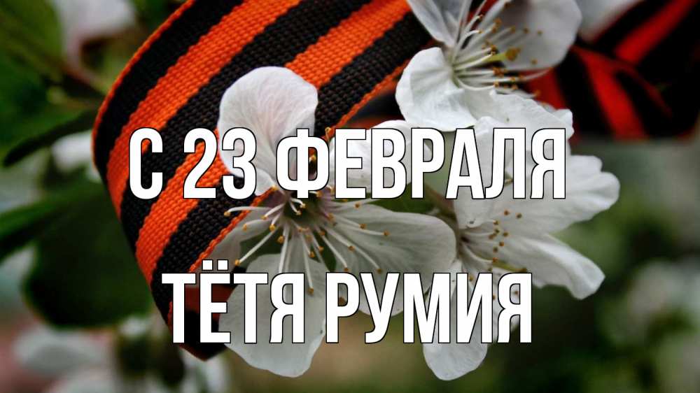 Открытка на каждый день с именем, Тётя-Румия С 23 февраля 23 февраля Прикольная открытка с пожеланием онлайн скачать бесплатно 