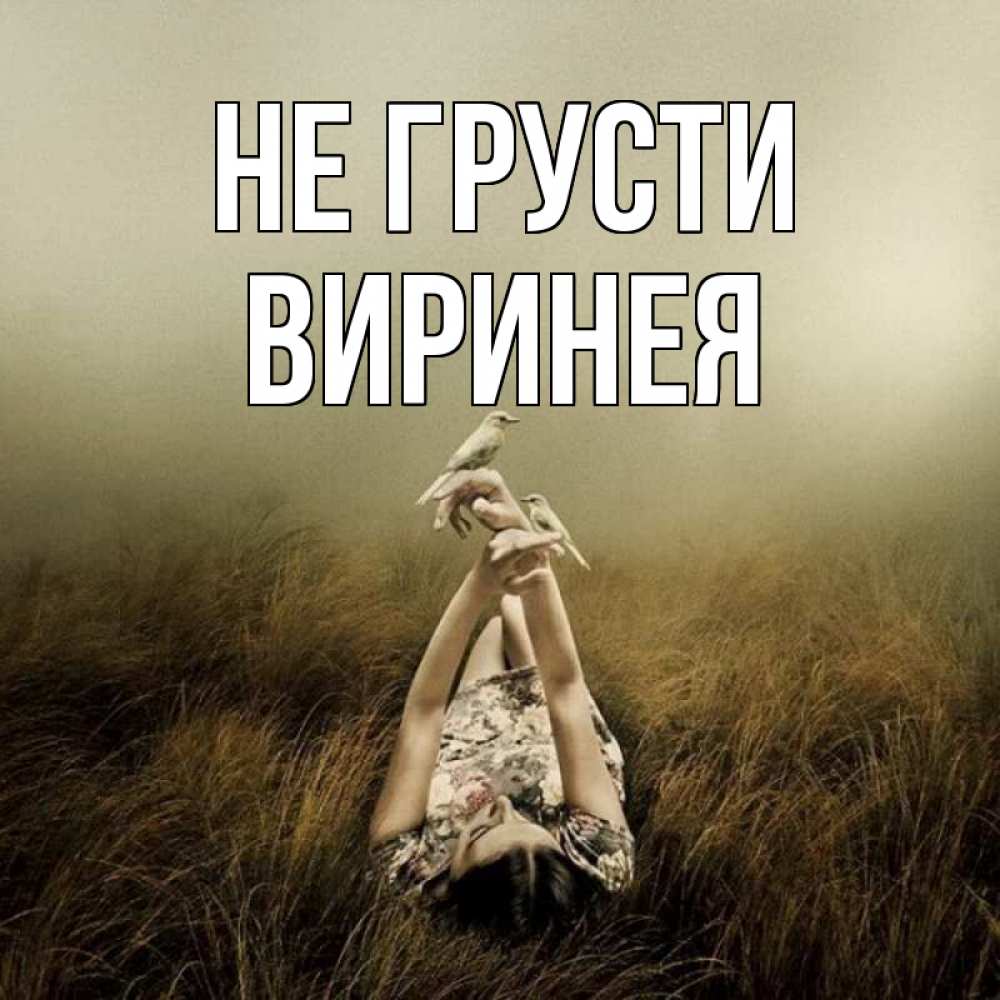 Открытка на каждый день с именем, Виринея Не грусти поле и туман Прикольная открытка с пожеланием онлайн скачать бесплатно 