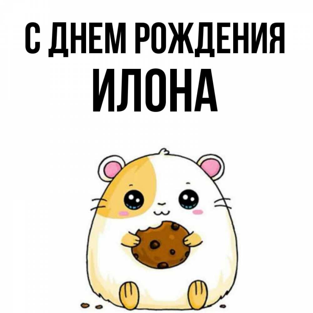 Открытка на каждый день с именем, Илона С днем рождения с днюхой Прикольная открытка с пожеланием онлайн скачать бесплатно 