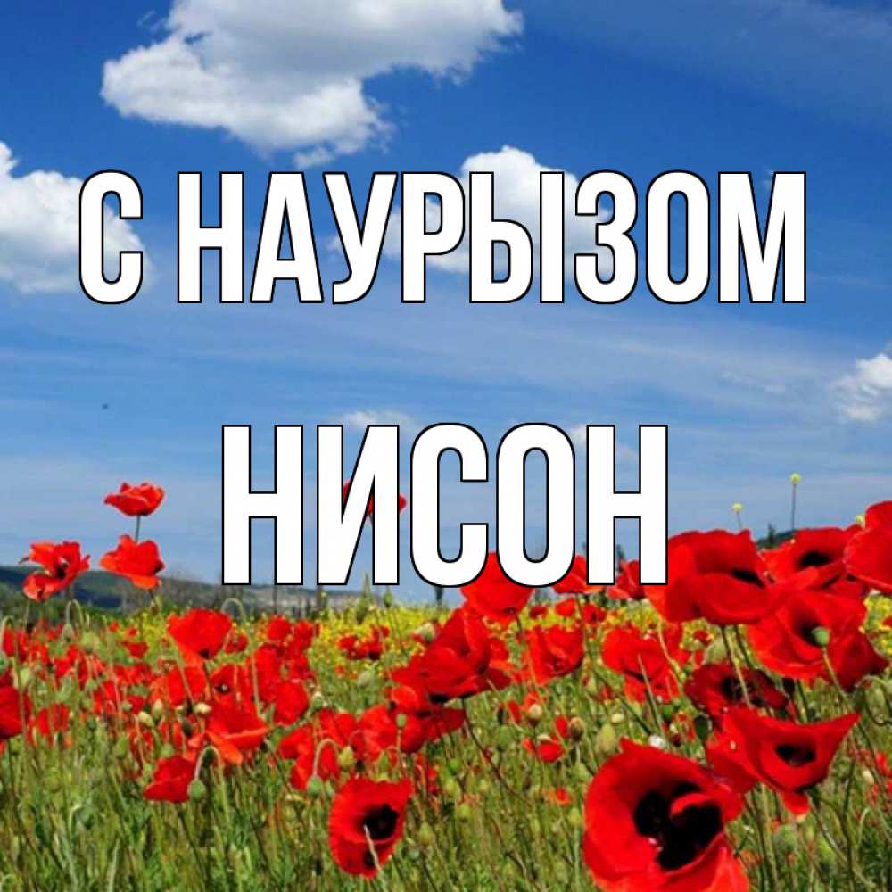 Открытка на каждый день с именем, Нисон С наурызом праздник весны наурыз очень красивая картинка Прикольная открытка с пожеланием онлайн скачать бесплатно 