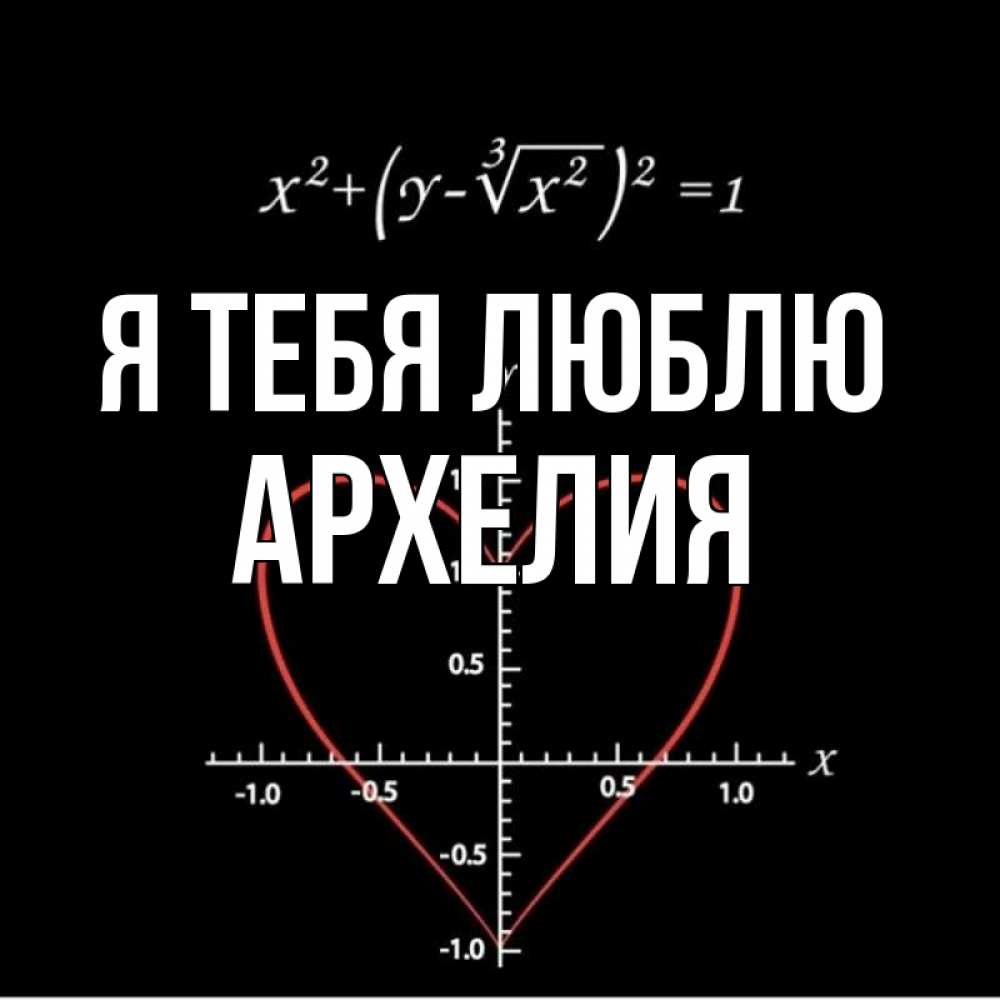 Открытка на каждый день с именем, Архелия Я тебя люблю сердечная формула Прикольная открытка с пожеланием онлайн скачать бесплатно 