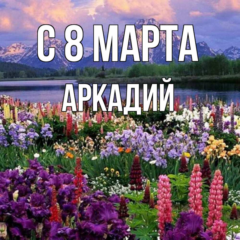 Открытка на каждый день с именем, Аркадий С 8 МАРТА международный женский день Прикольная открытка с пожеланием онлайн скачать бесплатно 