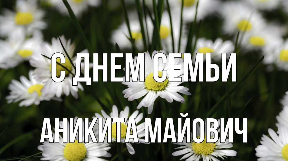 Открытка с именем, Аникита Майович, С днем семьи